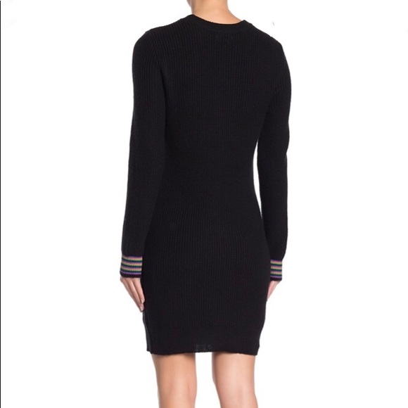 ABOUND - Striple Crew Neck Sweater Drees Black . - Picture 2 of 4